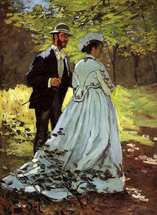 🚶‍♀️ المتنزهون – كلود مونيه (حوالي 1870)