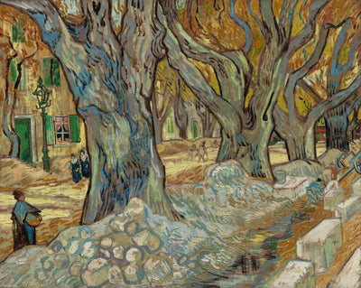 Les grands platanes (Travailleurs de la route à Saint-Rémy) - Vincent van Gogh - Alpha Reproduction