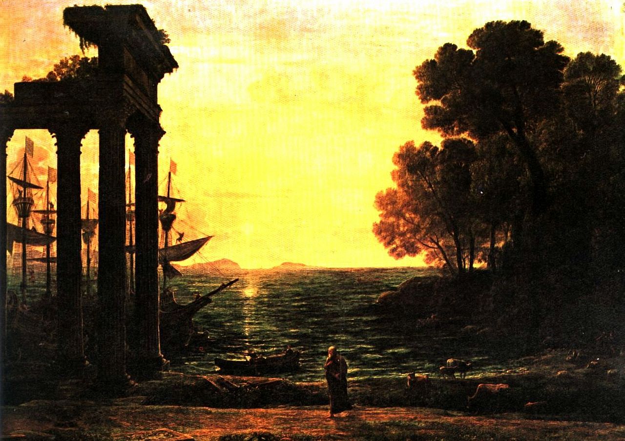 Paysage marin avec Ézéchiel pleurant sur les ruines de Tyr - Claude Lorrain