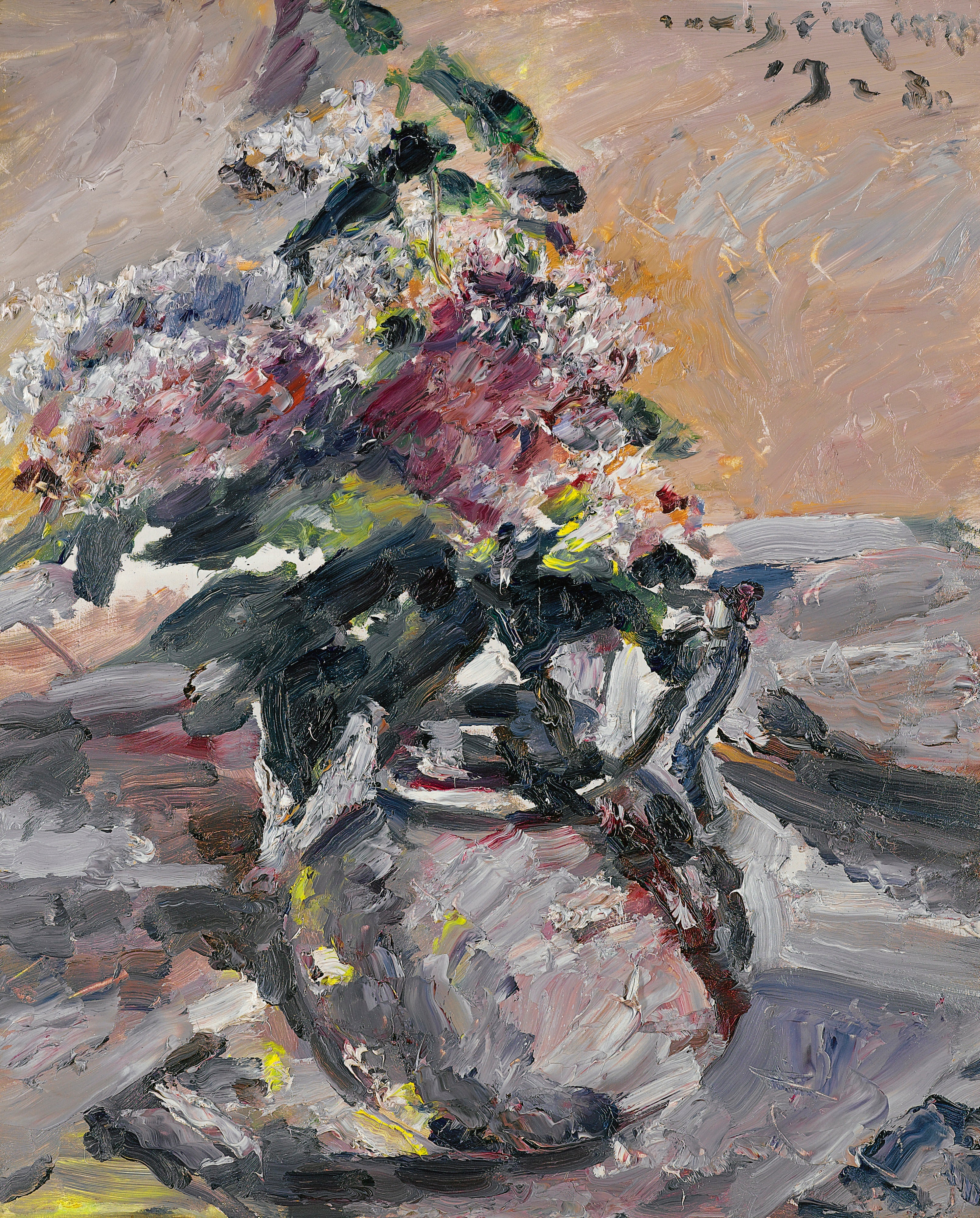 Lilas dans un bol en verre - Lovis Corinth