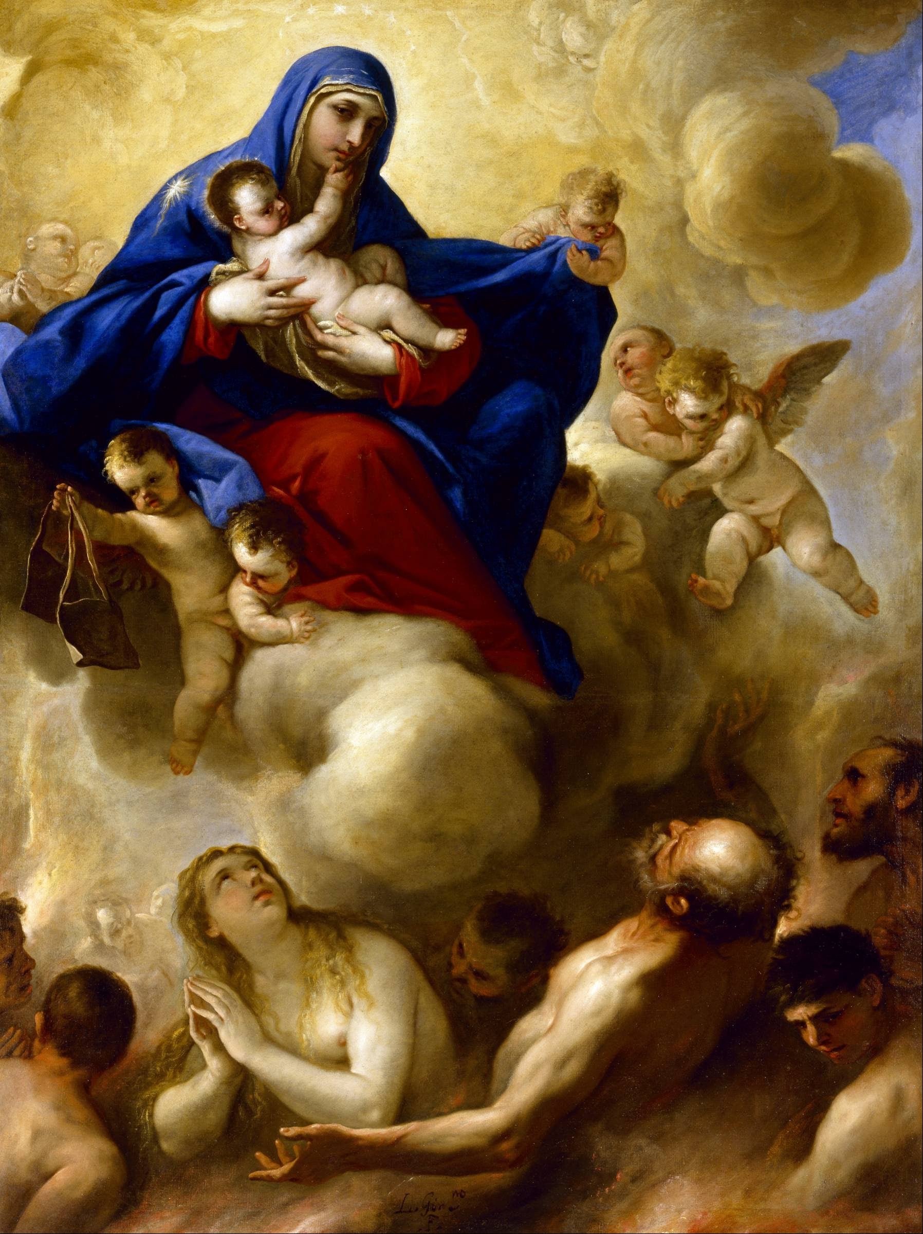 Vierge à l'Enfant avec les âmes du Purgatoire - Luca Giordano