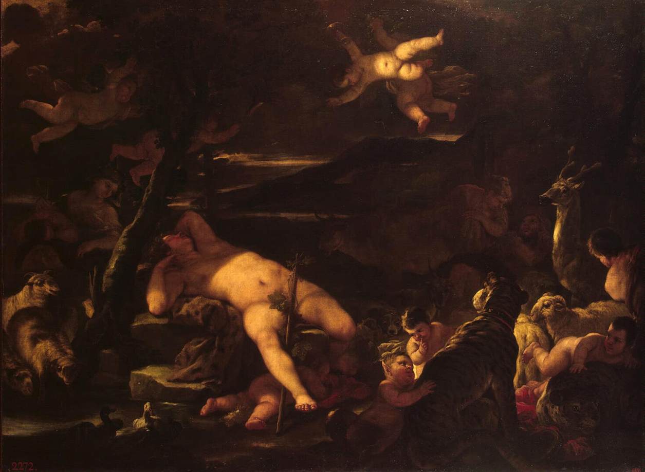 Jeune Bacchus dormant - Luca Giordano