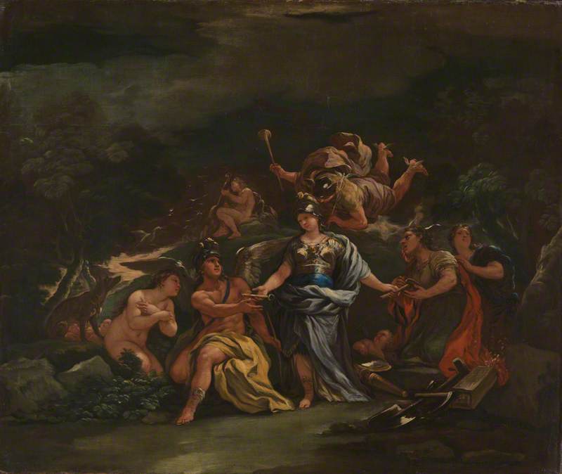 Minerve, protectrice des arts et des sciences - Luca Giordano