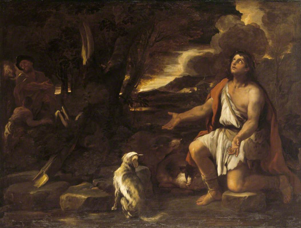 La parabole du fils prodigue : Le porcher repentant - Luca Giordano