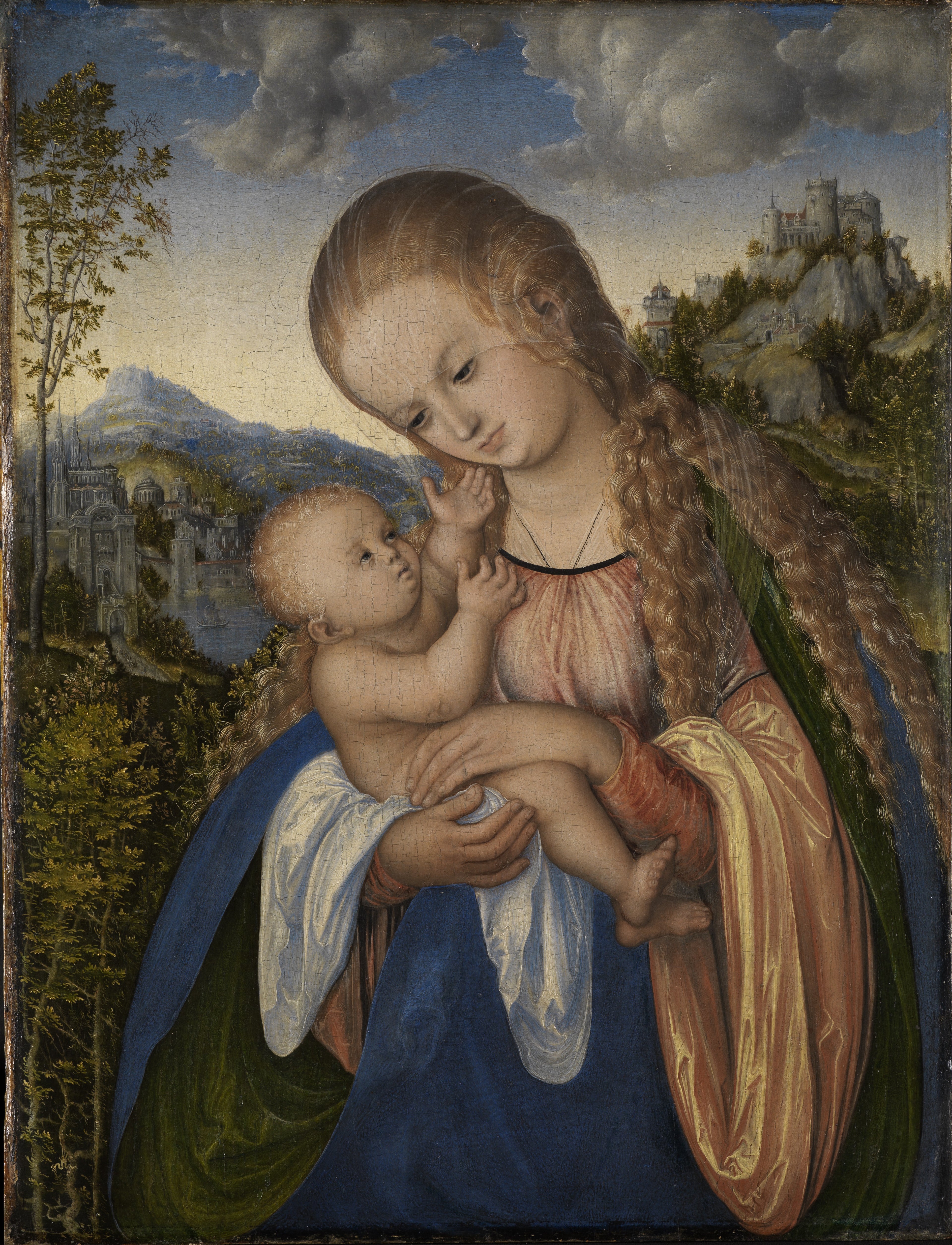 Vierge à l'Enfant dans un paysage luxuriant - Lucas Cranach the Elder