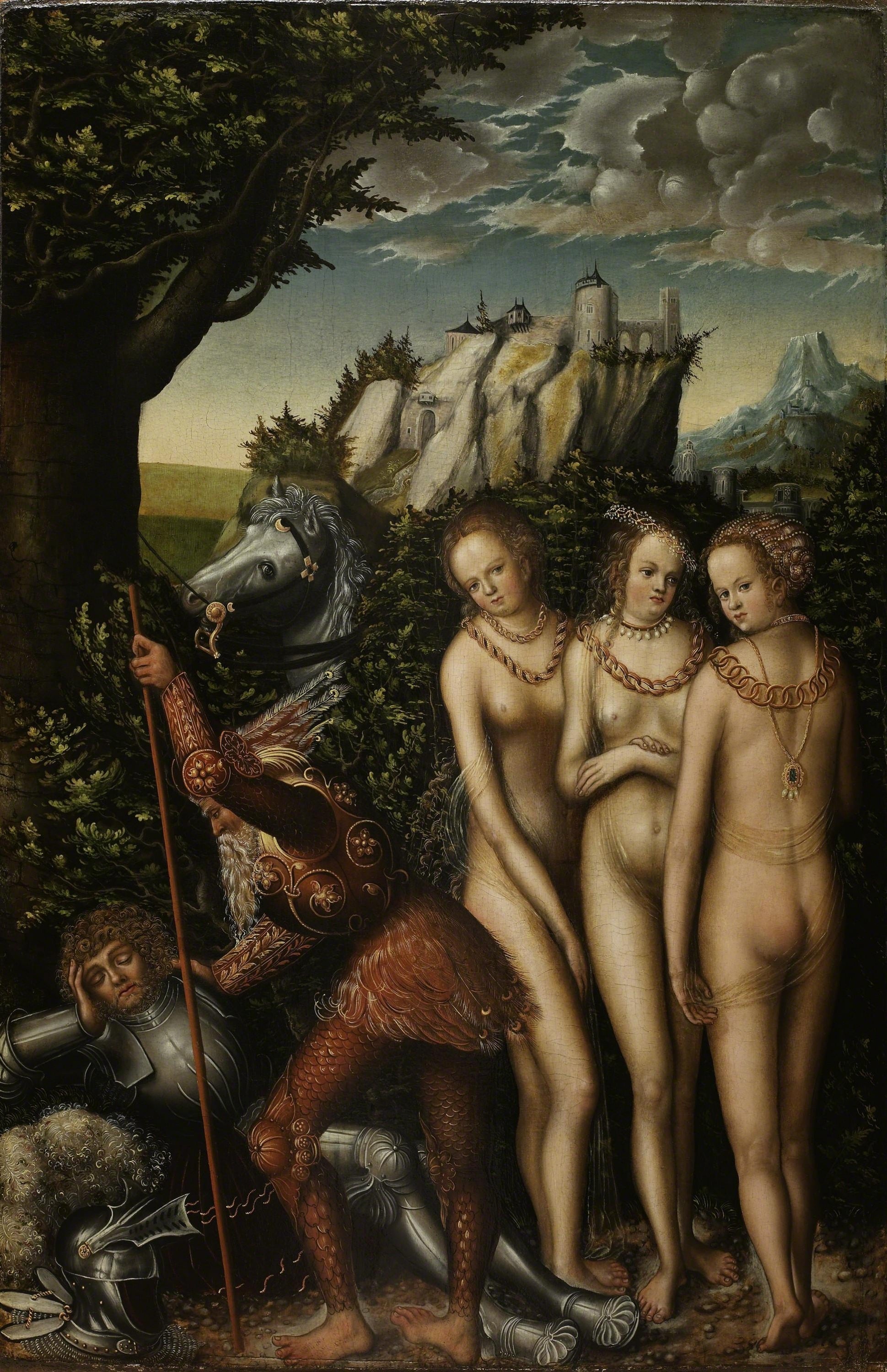 Le Jugement de Pâris. - Lucas Cranach the Elder