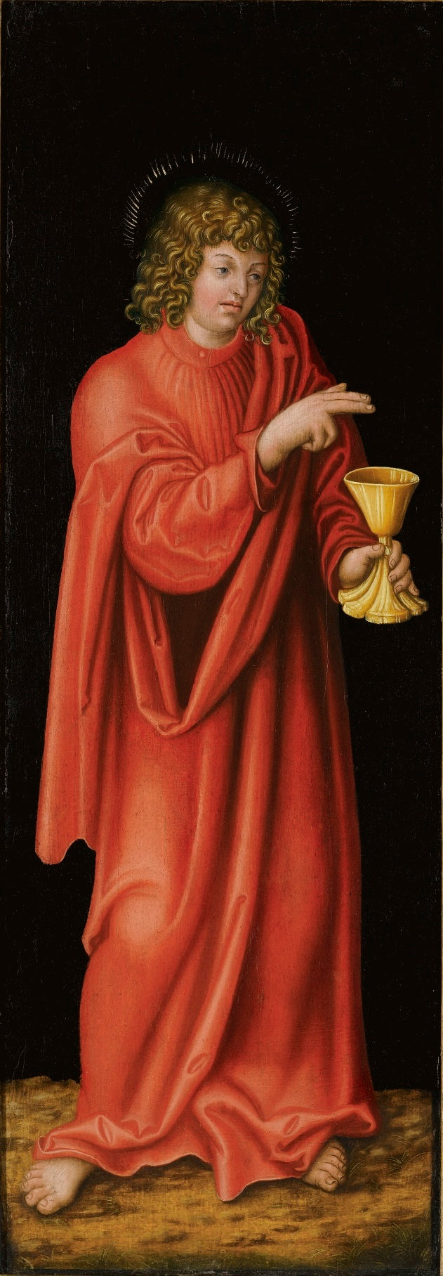 Retable de Feilitzsch [aile gauche, verso] : Saint Jean l'Évangéliste - Lucas Cranach the Elder