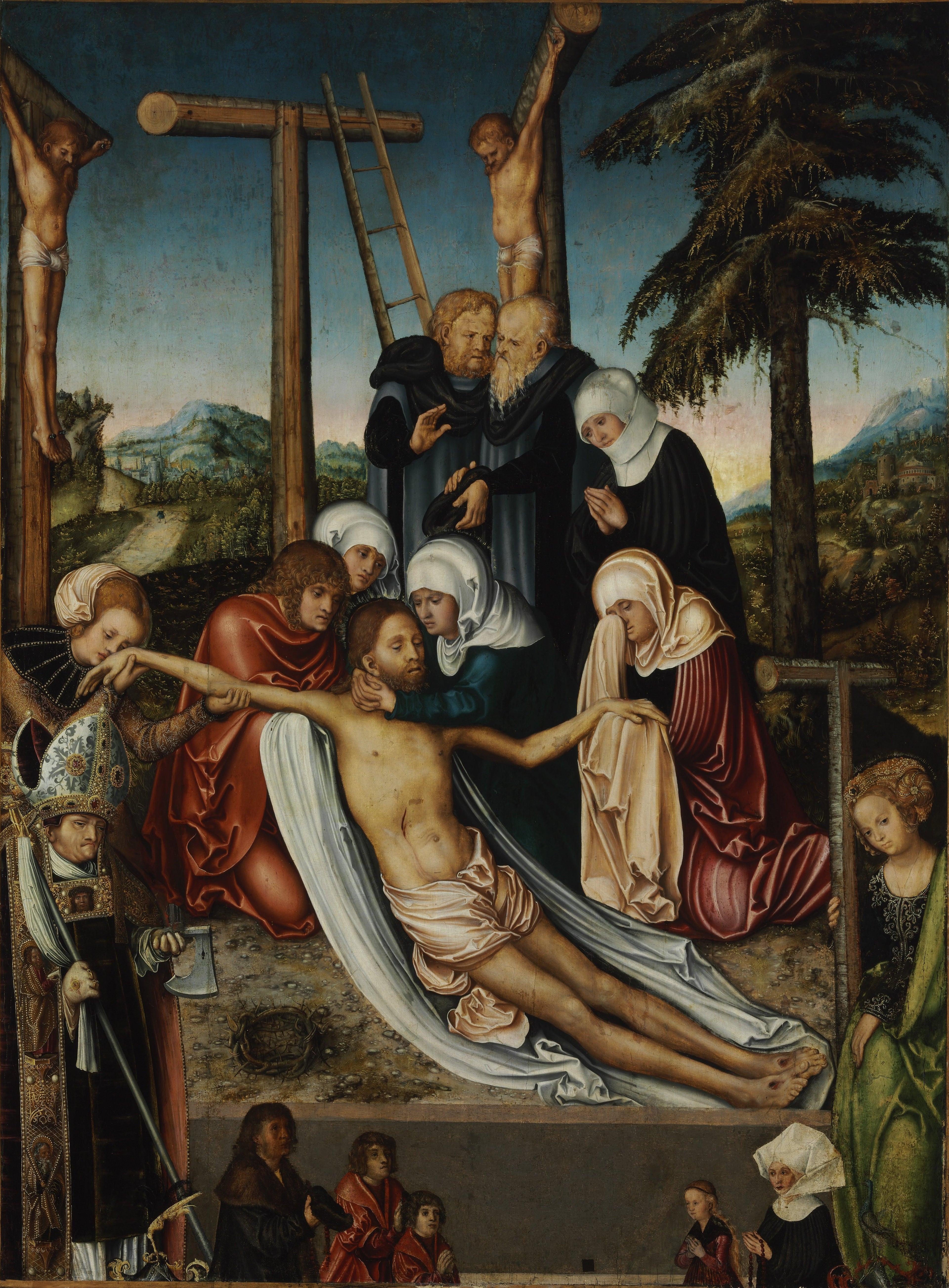 La lamentation sur le corps du Christ mort - Lucas Cranach the Elder