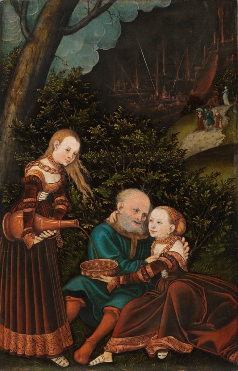 Lot et ses filles - Lucas Cranach the Elder