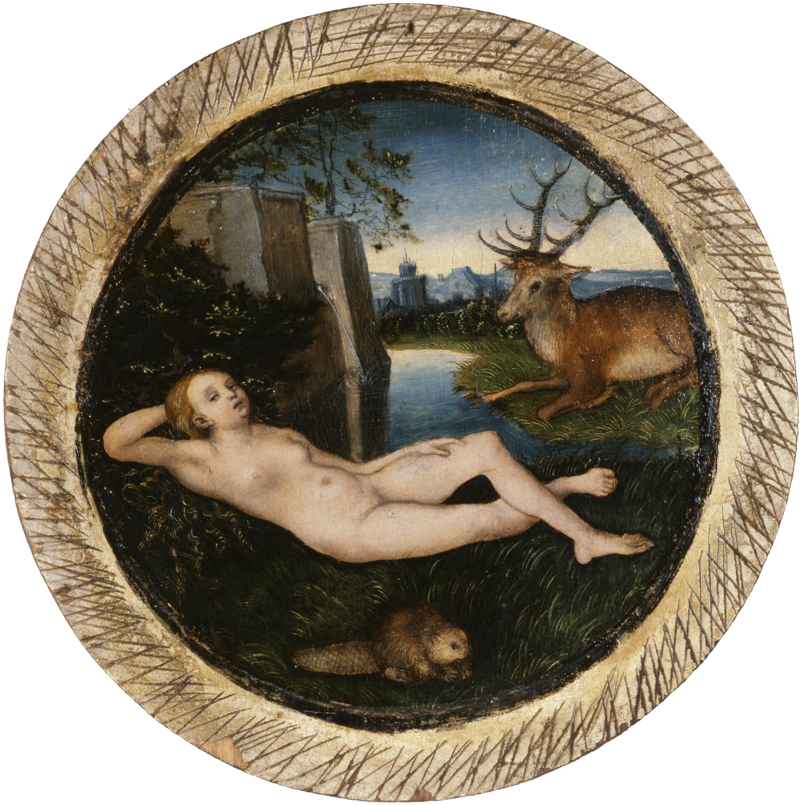 Nymphe couchée - Lucas Cranach the Elder