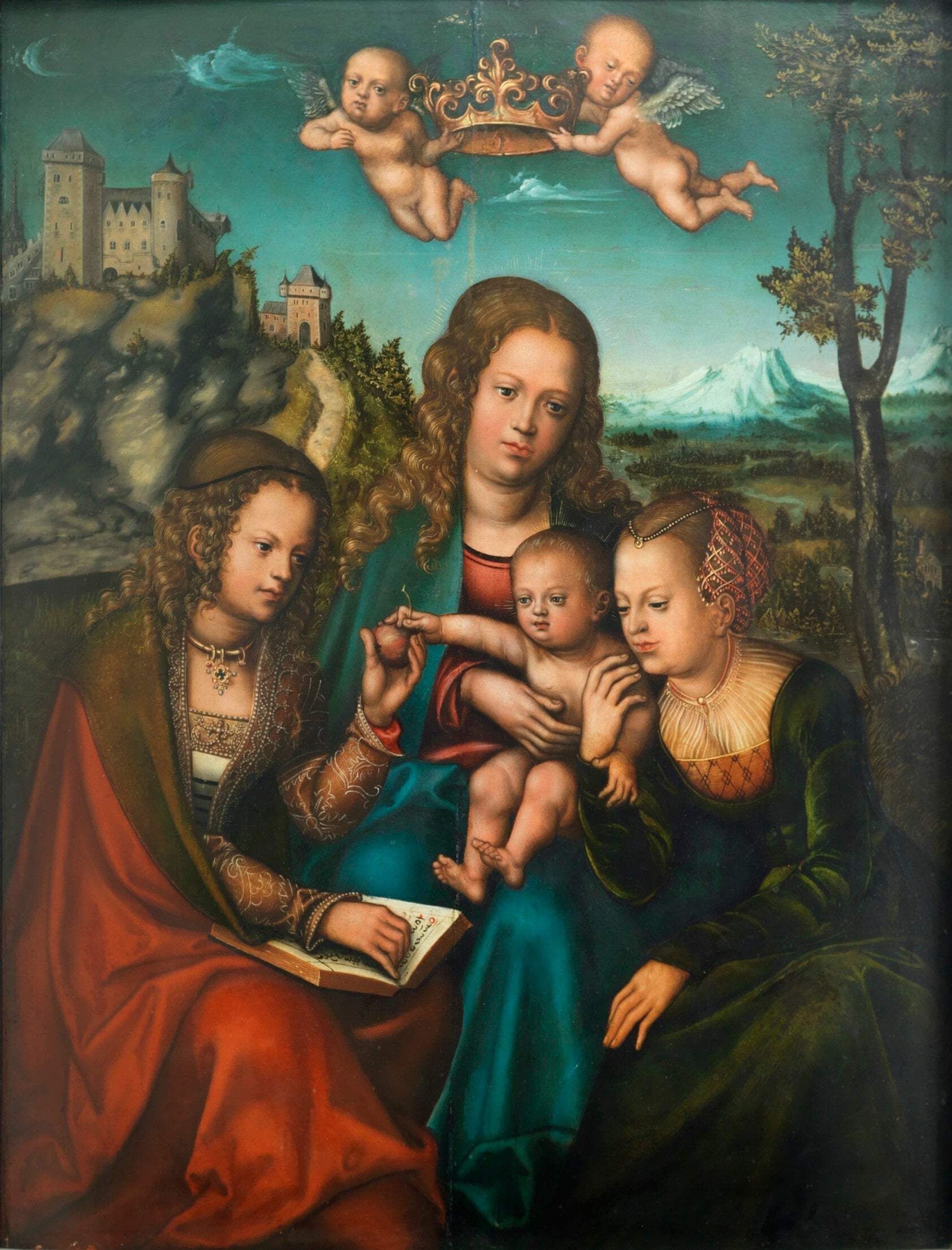 La Vierge flanquée de deux saintes - Lucas Cranach the Elder
