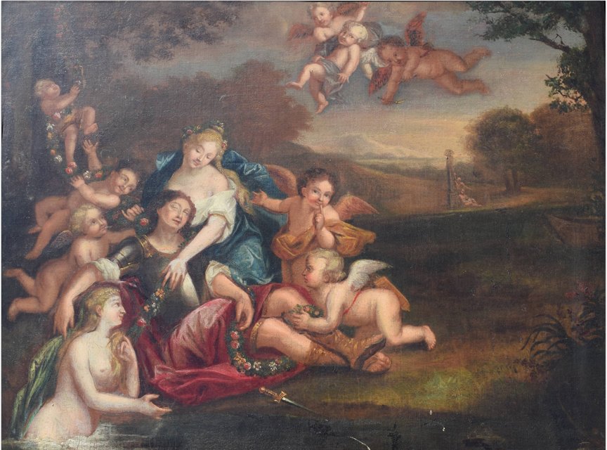 Lucrèce entourée de femmes se baignant et d'anges - Francesco Albani