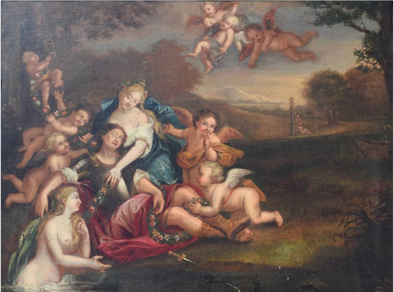 Lucrèce entourée de femmes se baignant et d'anges - Francesco Albani