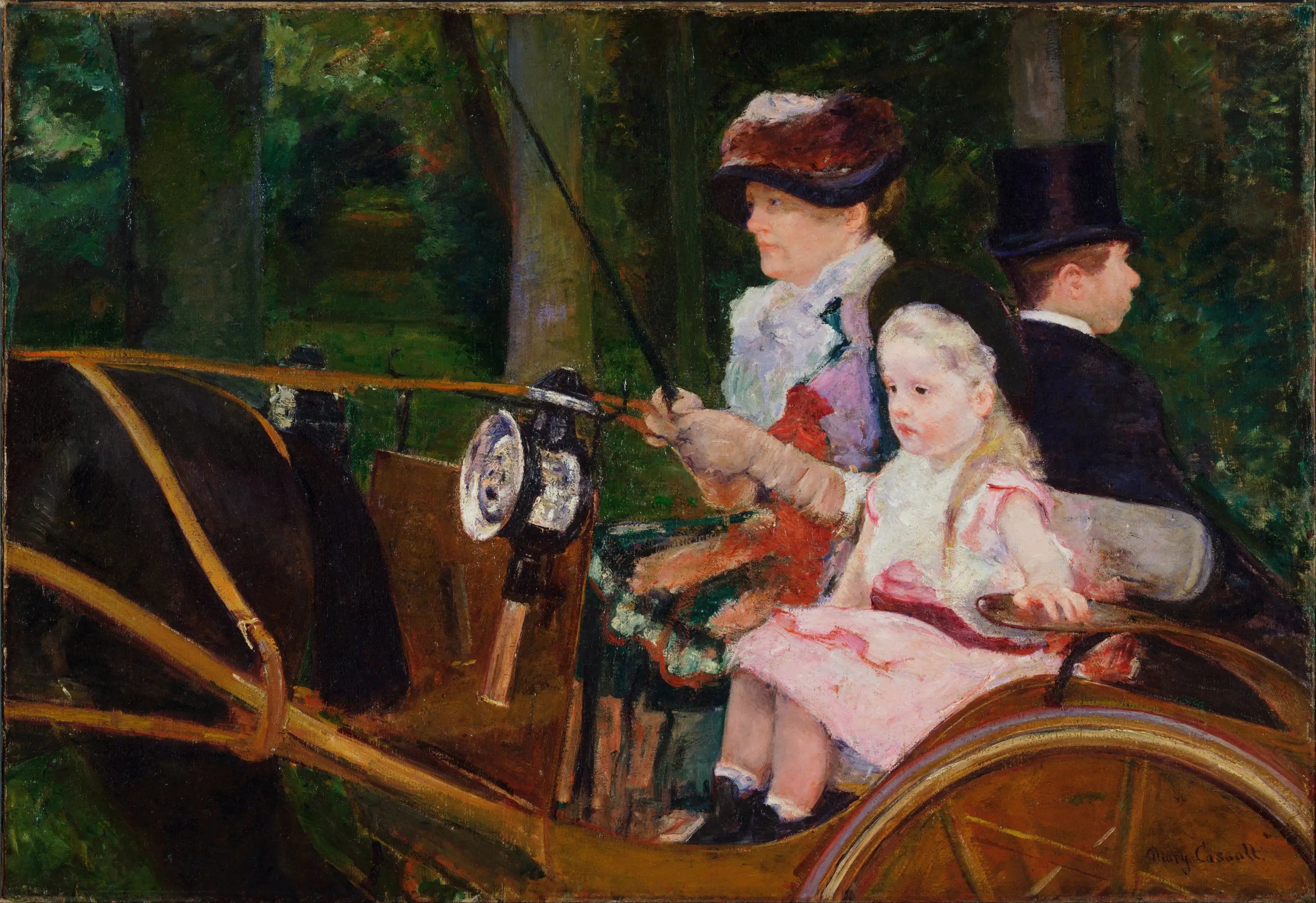 Reproduction du tableau « Une femme et une fille au volant - Mary Cassatt » par Alpha Reproduction en peinture à l’huile