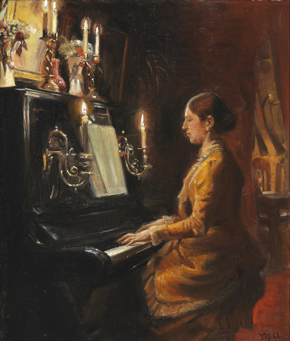 Anna au piano. - Michael Peter Ancher - Alpha Reproduction