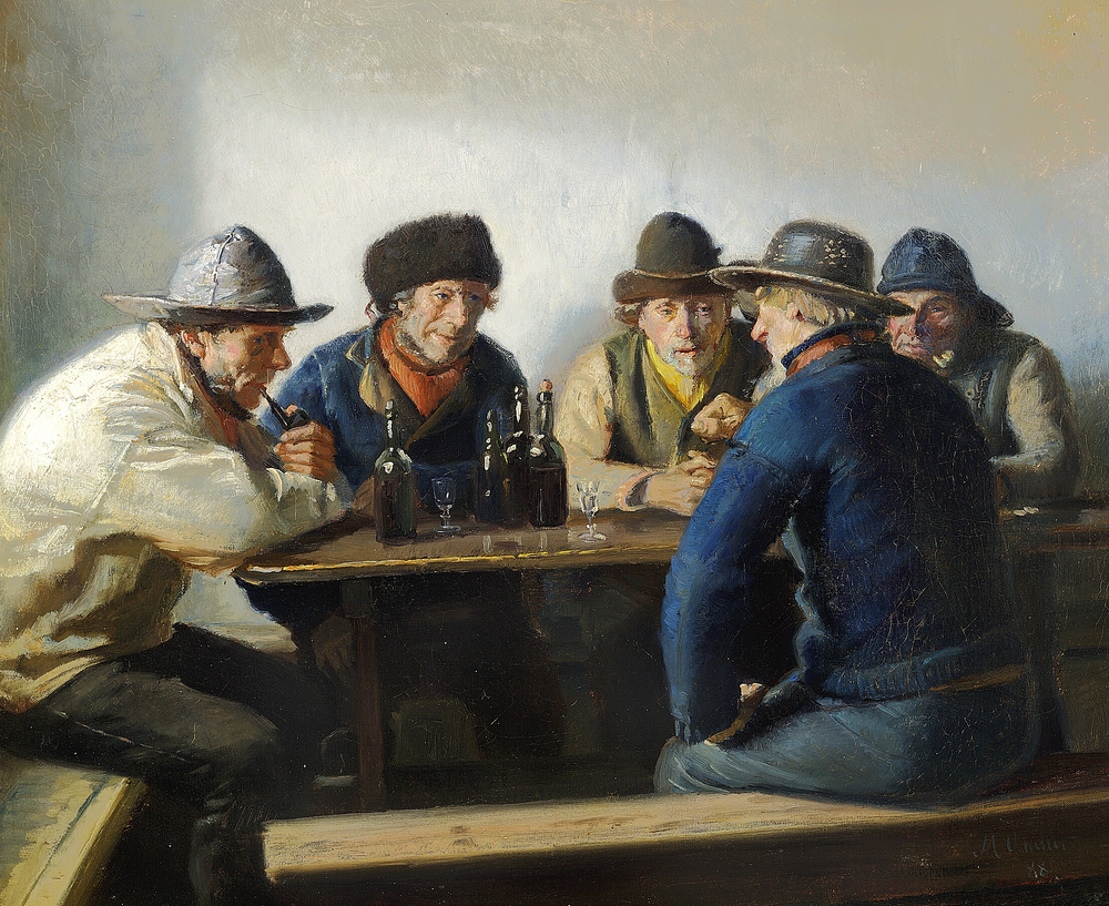 Scène d’une auberge. - Michael Peter Ancher - Alpha Reproduction