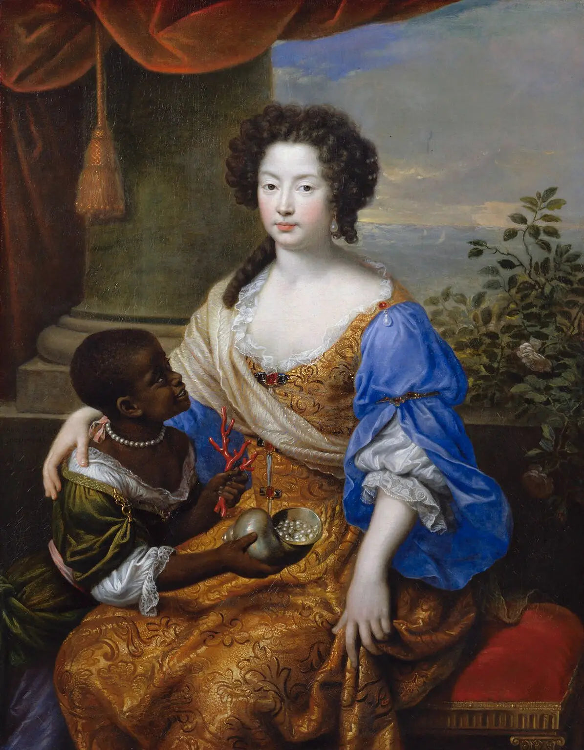 Louise de Kéroualle duchesse de Portsmouth avec une suivante inconnue - Pierre Mignard - Alpha Reproduction