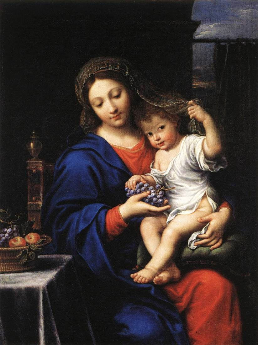 La Vierge à la grappe - Pierre Mignard