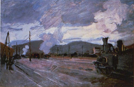 Reproduction du tableau « La Gare d'Argenteuil - Claude Monet » par Alpha Reproduction en peinture à l’huile