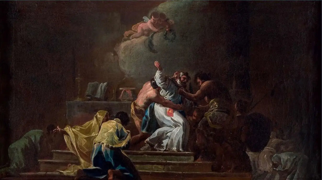 Reproduction du tableau « Mort de saint Albert de Jérusalem - Francisco de Goya » par Alpha Reproduction en peinture à l’huile