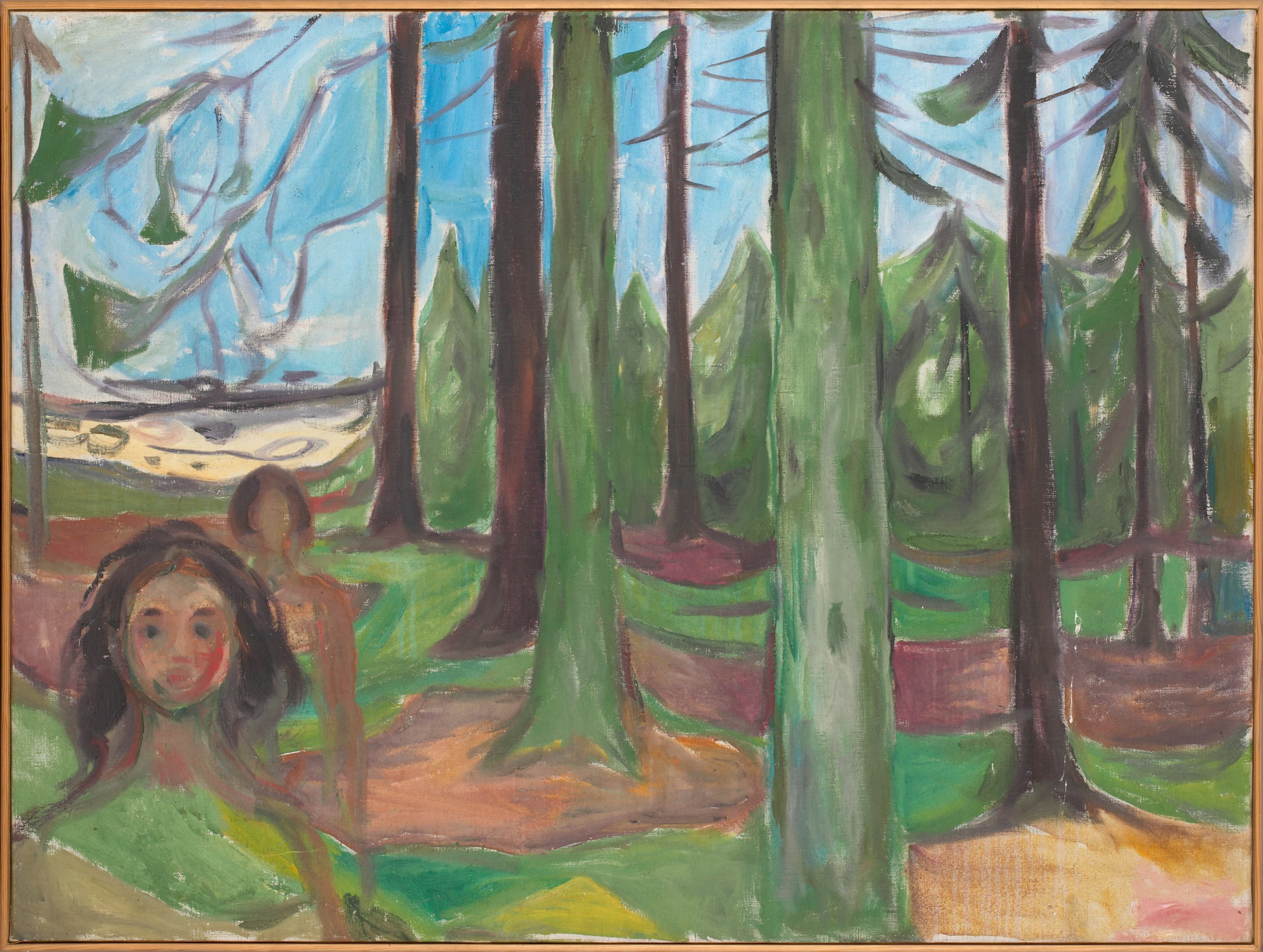 Reproduction du tableau « Forêt aux deux personnages - Edvard Munch » par Alpha Reproduction en peinture à l’huile