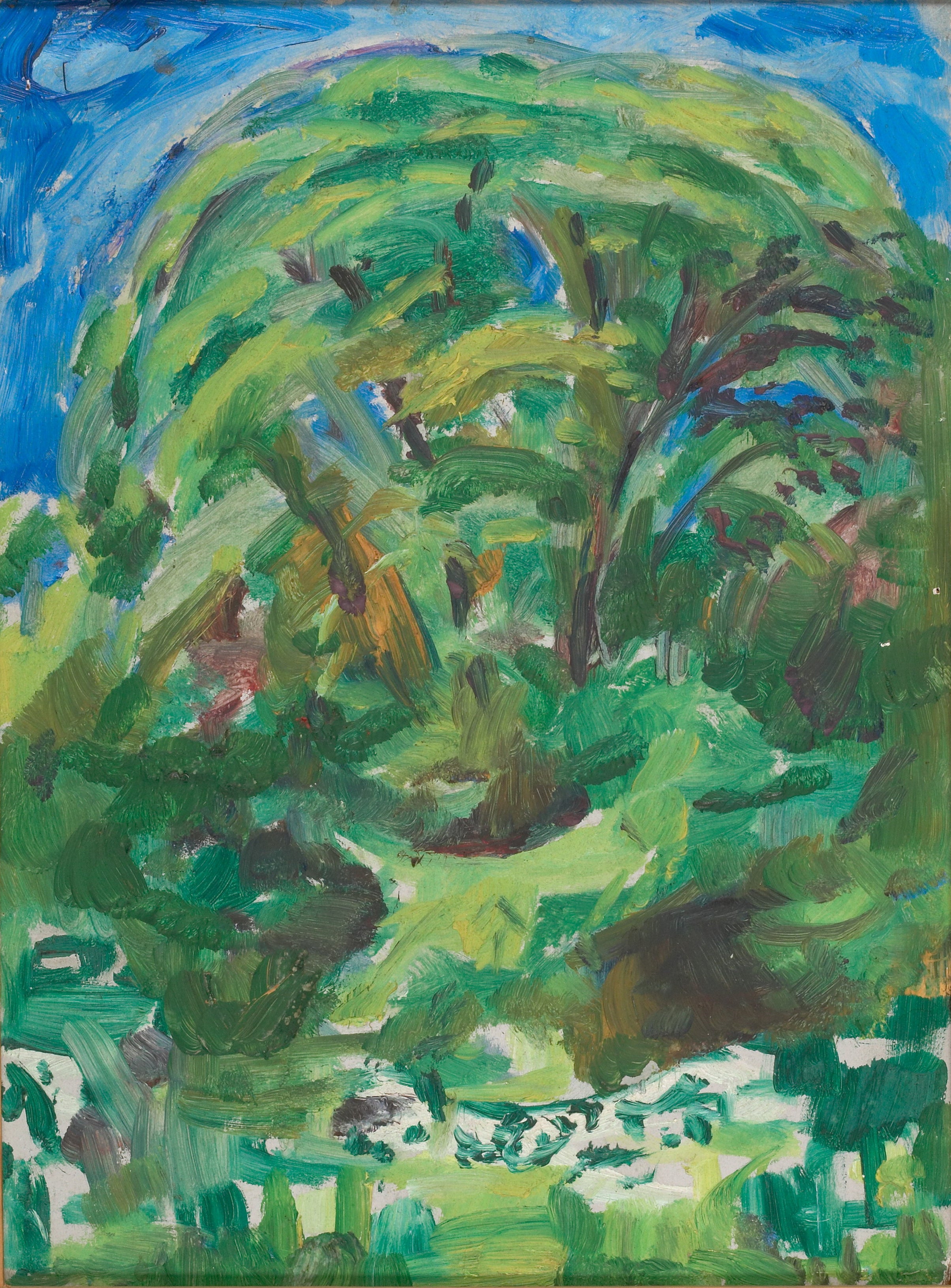 Reproduction du tableau « Grand Arbre - Edvard Munch » par Alpha Reproduction en peinture à l’huile