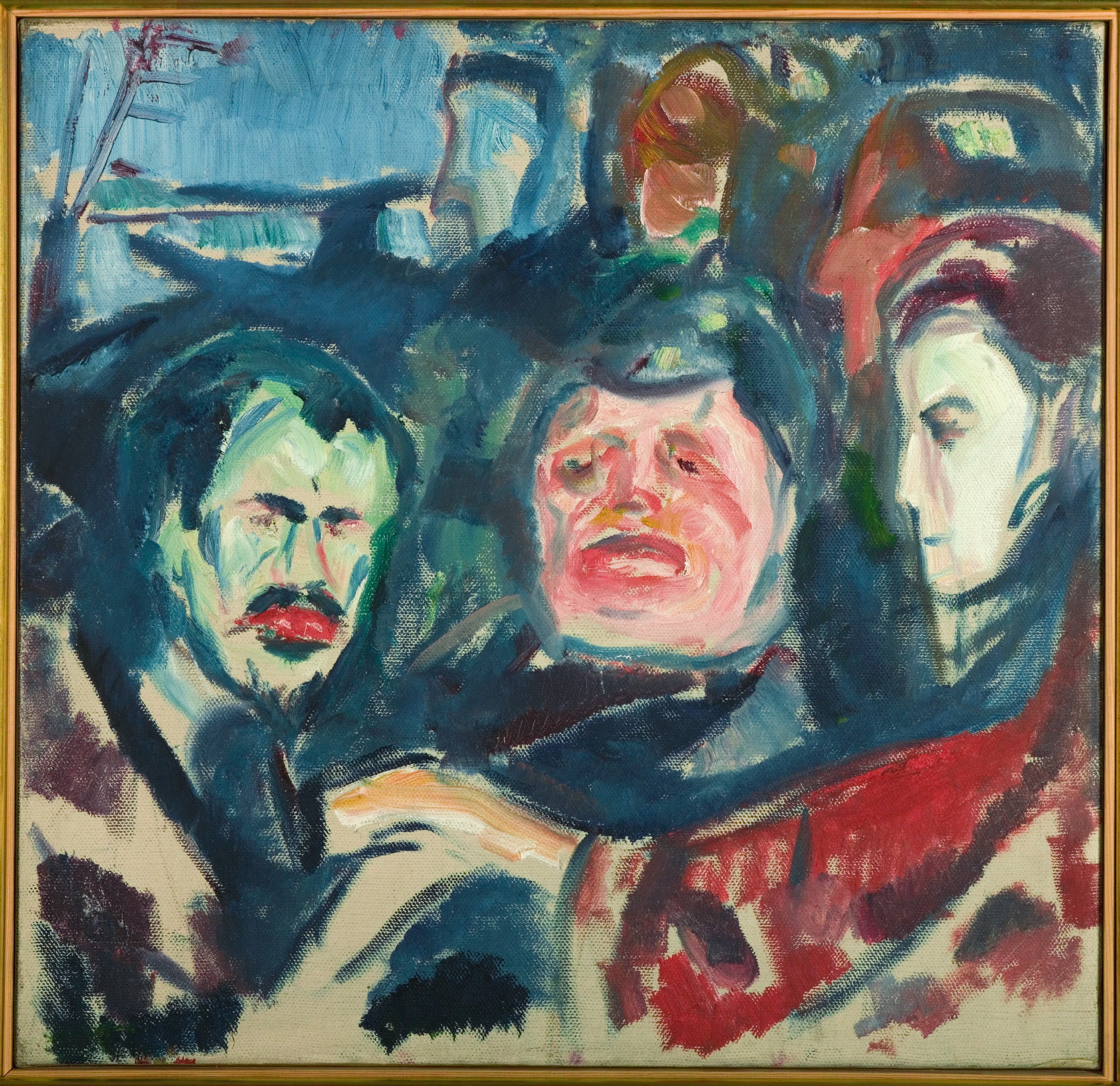 Reproduction du tableau « Trois Hommes - Edvard Munch » par Alpha Reproduction en peinture à l’huile