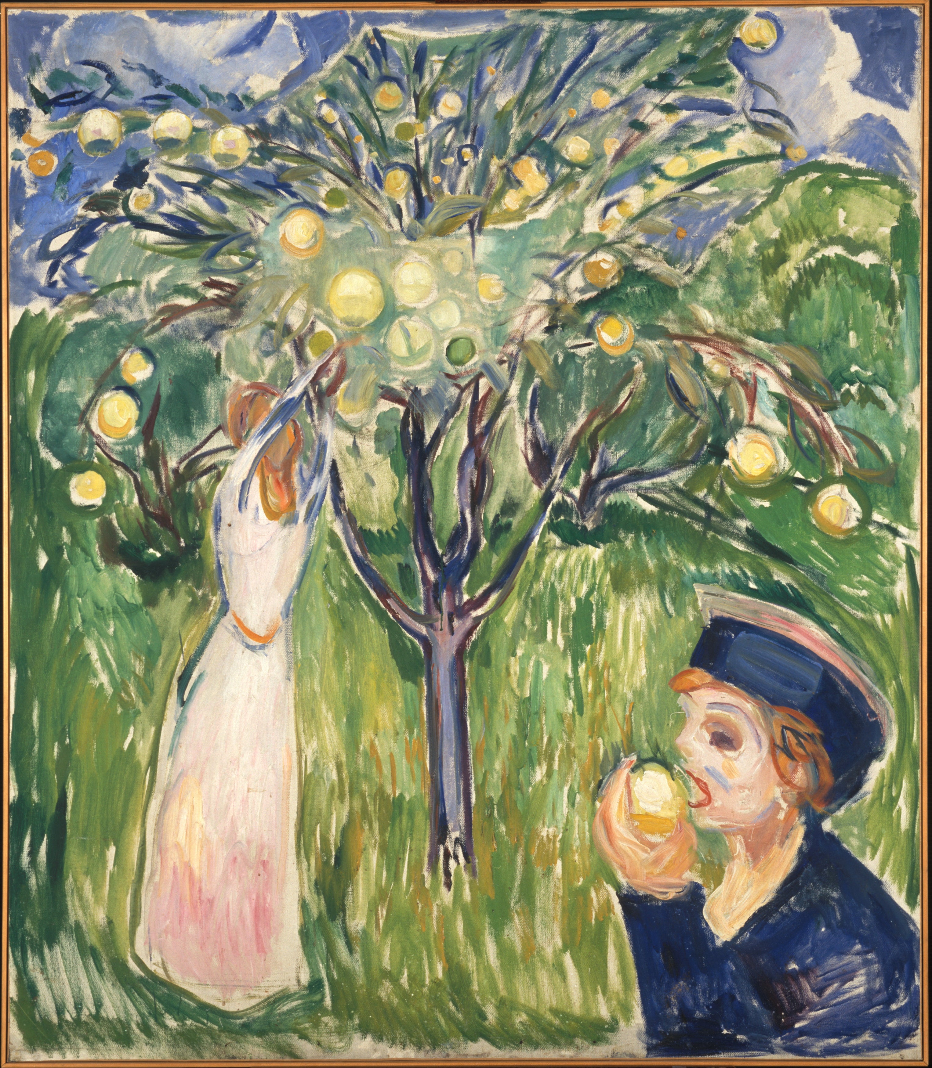 Reproduction du tableau « Deux Femmes au jardin - Edvard Munch » par Alpha Reproduction en peinture à l’huile