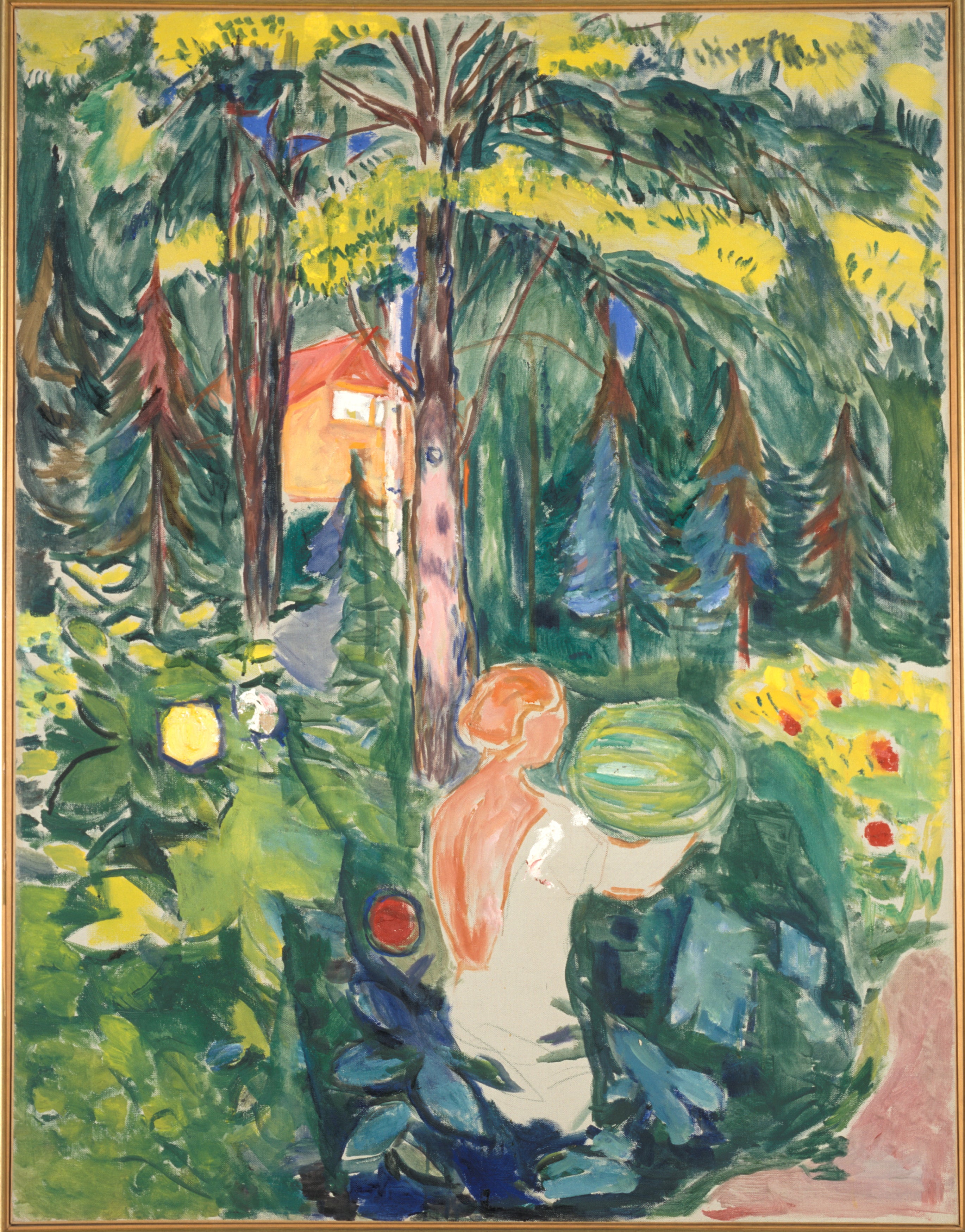 Reproduction du tableau « Femme au potiron - Edvard Munch » par Alpha Reproduction en peinture à l’huile