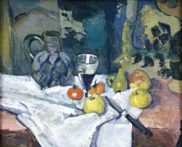 Reproduction du tableau « Nature morte au pot de grès - Paul Cézanne » par Alpha Reproduction en peinture à l’huile