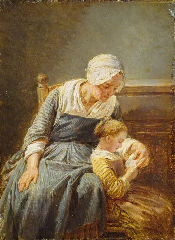 La leçon de lecture - Nicolas-Bernard Lépicié - Alpha Reproduction