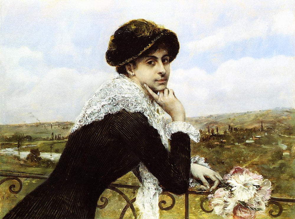 Femme au balcon - Norbert Gœneutte - Alpha Reproduction