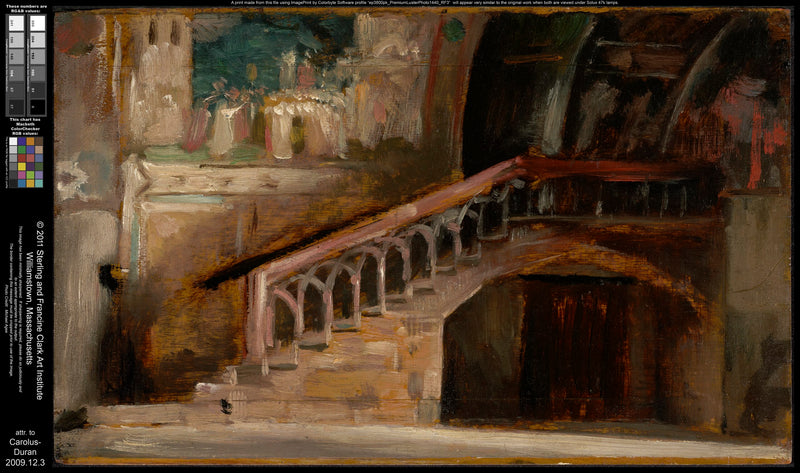 Assise. Intérieur de la basilique inférieure - Carolus-Duran