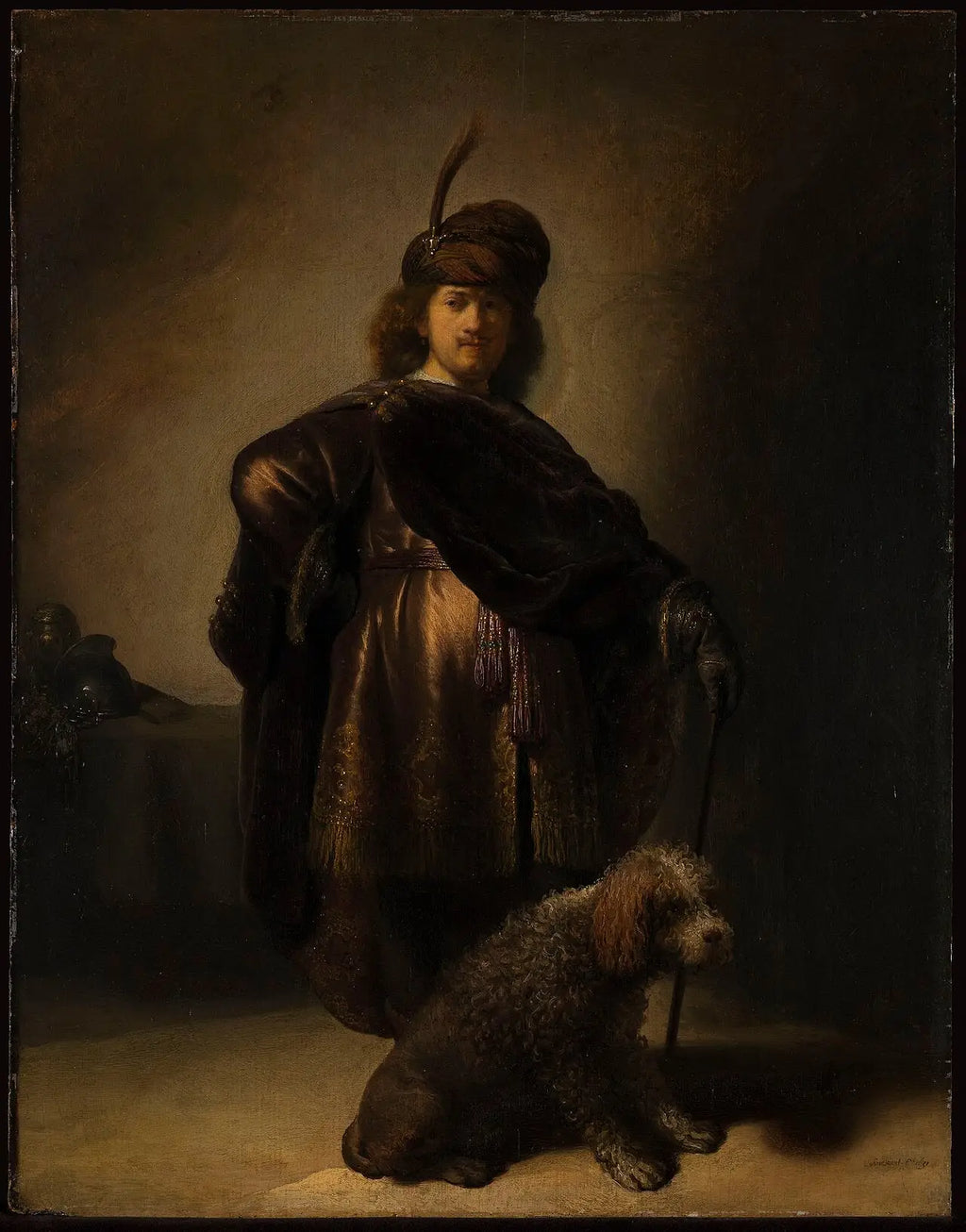 Reproduction du tableau « Autoportrait en habitudes orientales - Rembrandt » par Alpha Reproduction en peinture à l’huile