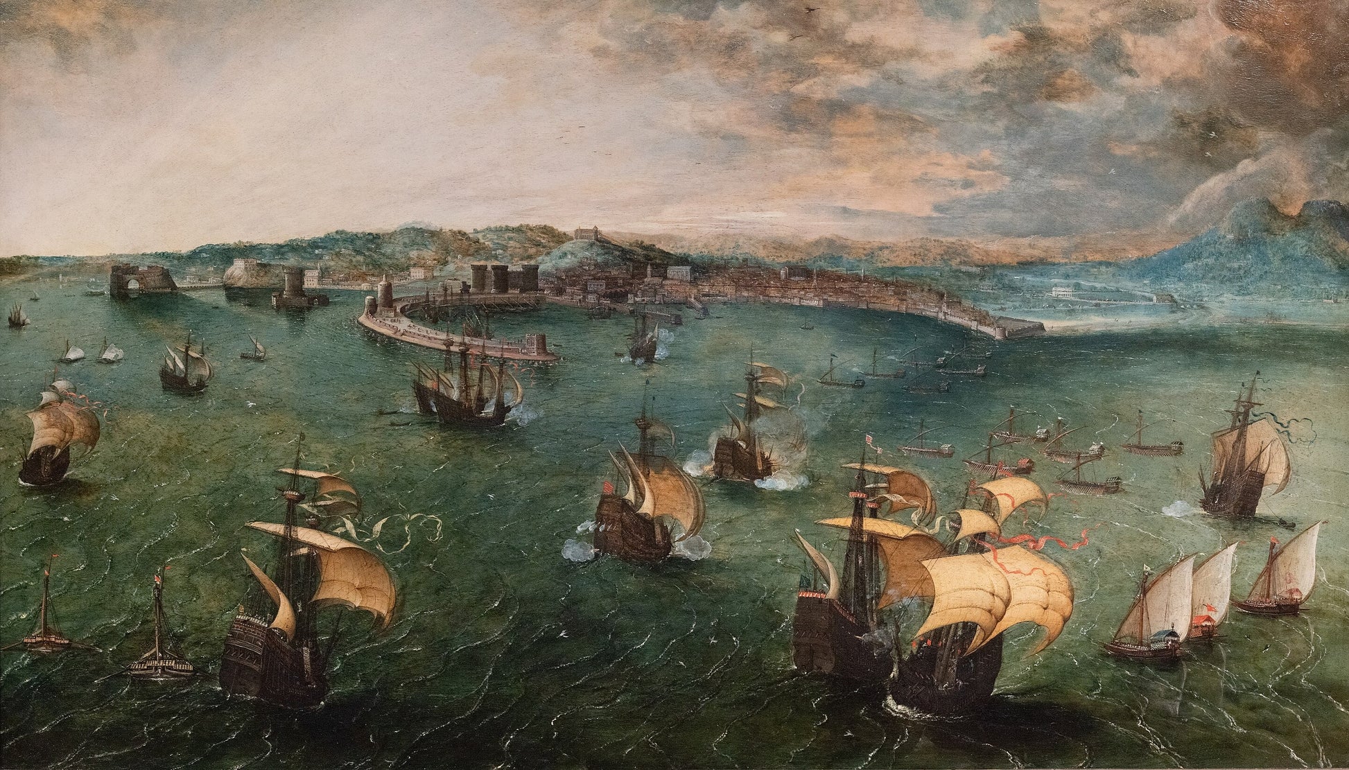 Bataille navale dans le golfe de Naples - Pieter Brueghel the Elder