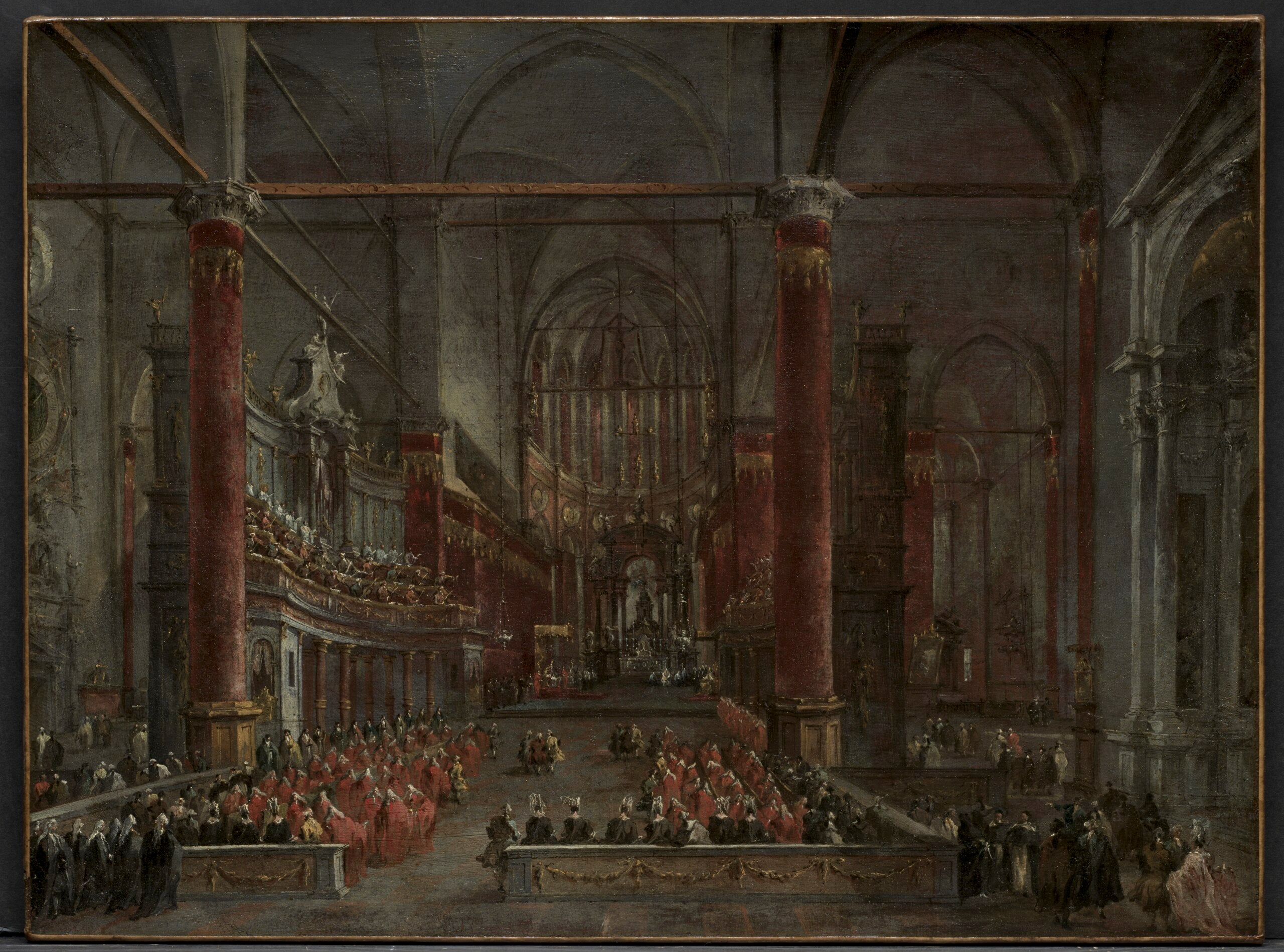 Cérémonie pontificale à l'église Saint-Jean-Baptiste de Venise, 1782 - Francesco Guardi