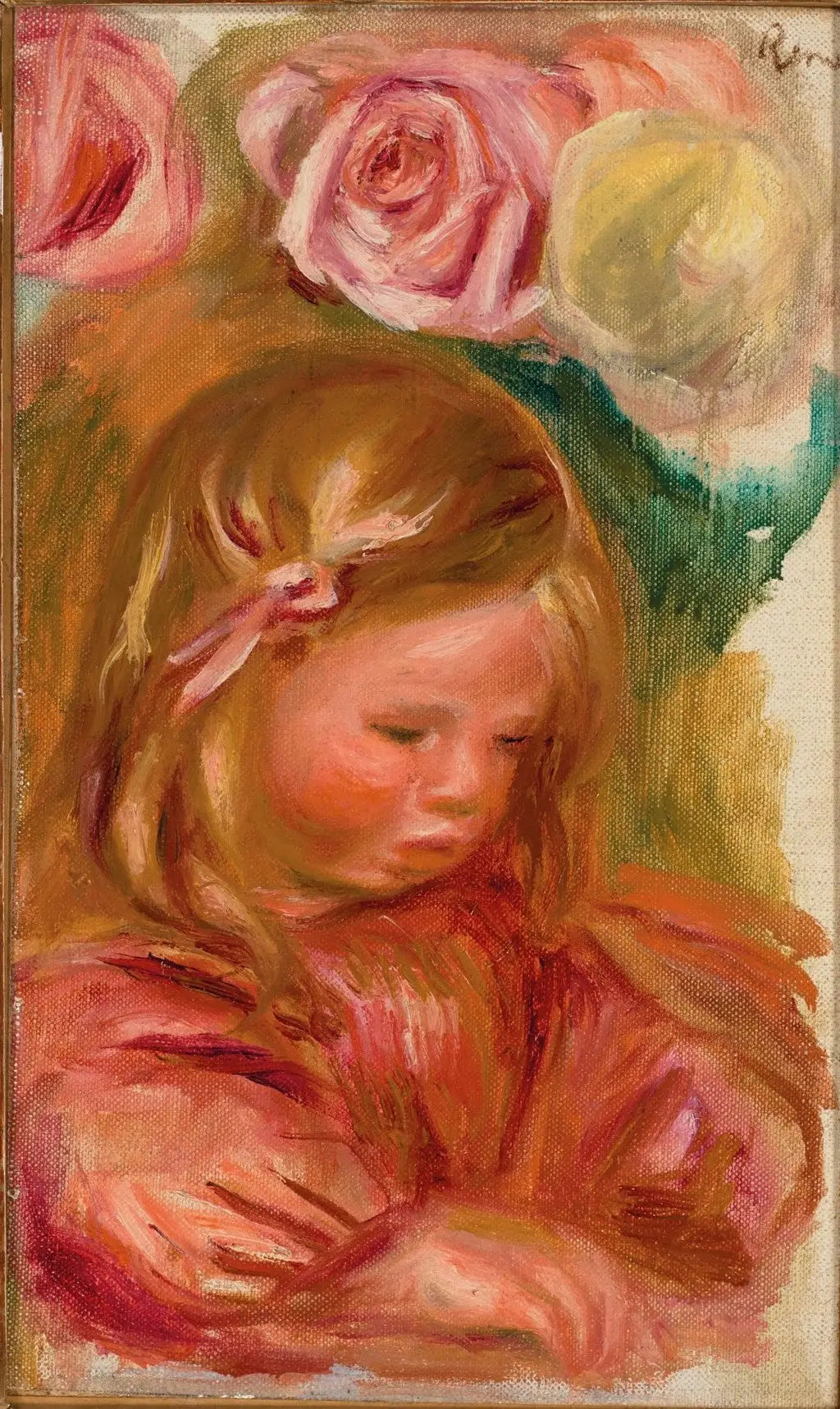 Reproduction du tableau « Coco dans les roses - Pierre-Auguste Renoir » par Alpha Reproduction en peinture à l’huile