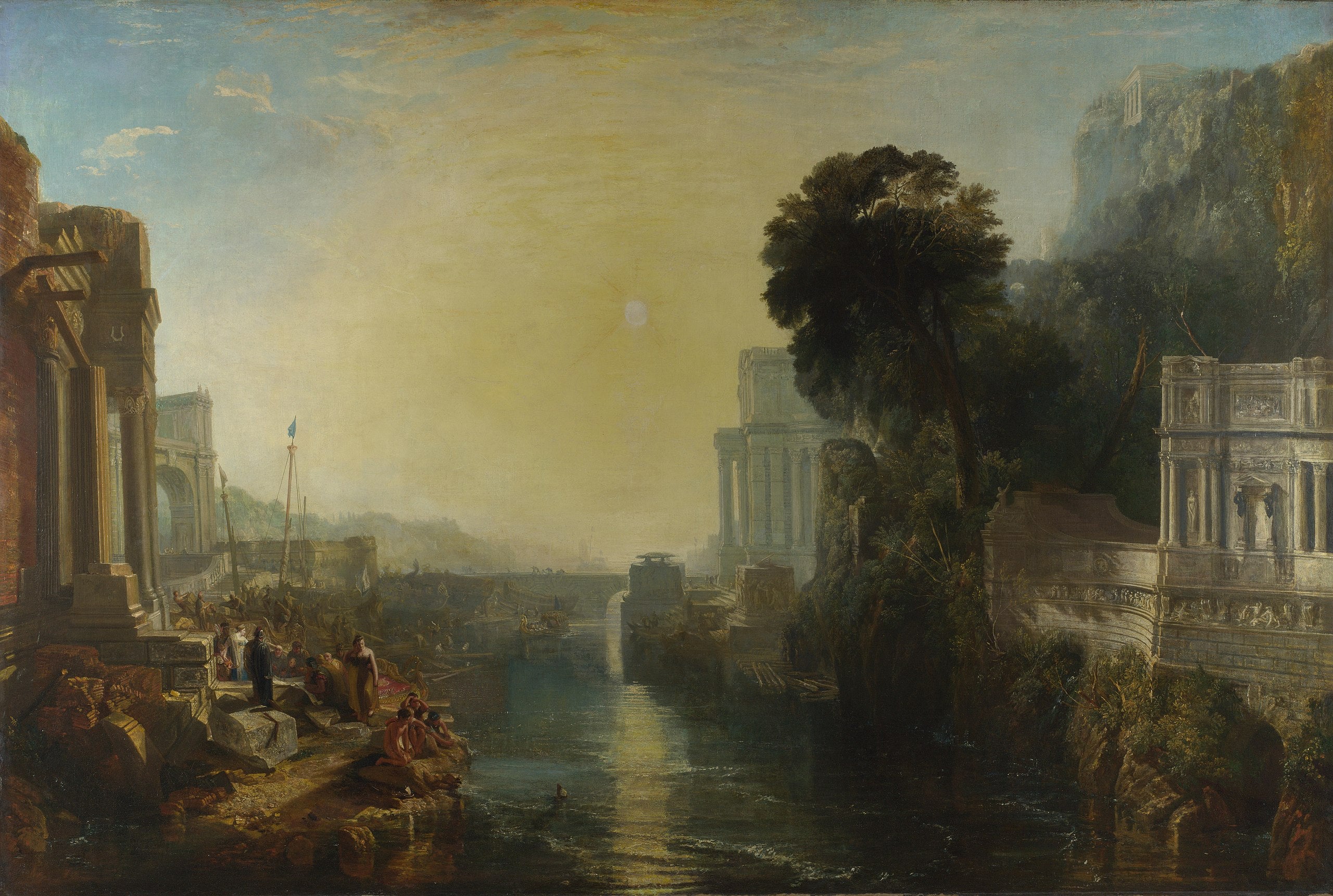 Reproduction du tableau « Didon construisant Carthage ou l'Ascension de l'Empire carthaginois - J. M. W. Turner » par Alpha Reproduction en peinture à l’huile
