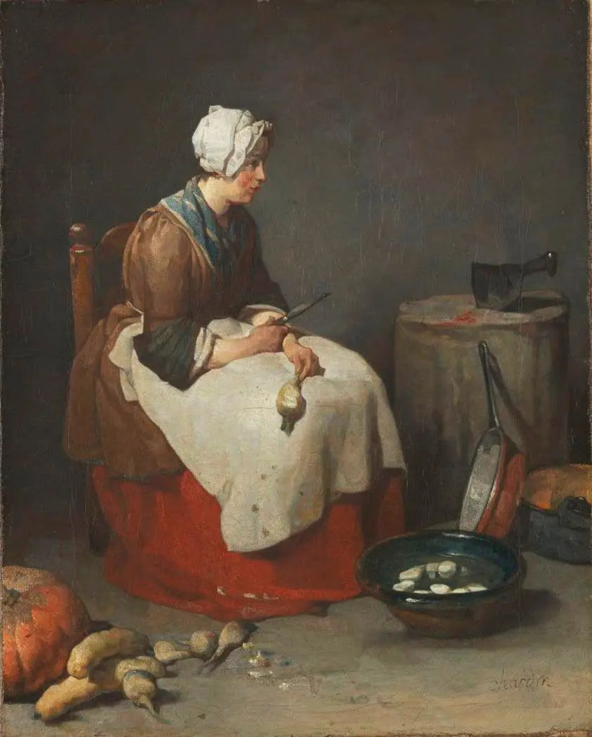 Femme épluchant des navets - Jean Siméon Chardin - Alpha Reproduction