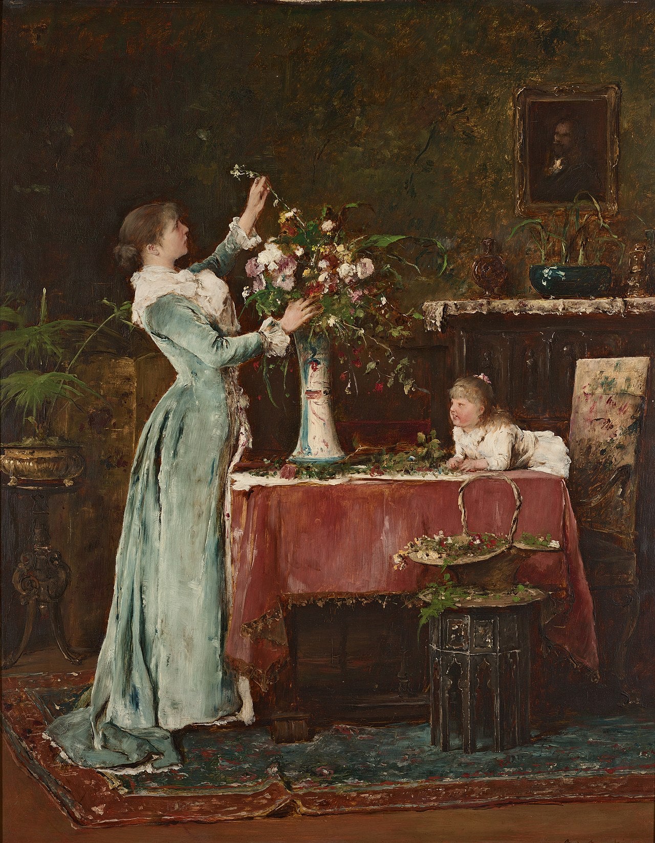 Fleurs en vase / Composition de bouquets - Mihály Munkácsy