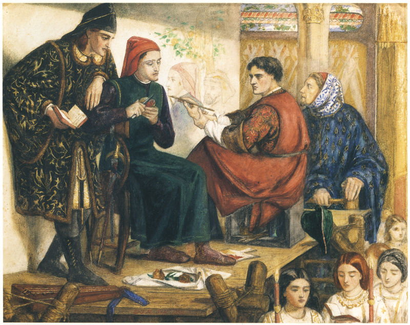 جيتو يرسم بورتريه لدانتي - دانتي جابرييل روسيتي