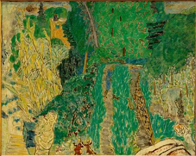 Reproduction du tableau « Jardin au petit pont - Pierre Bonnard » par Alpha Reproduction en peinture à l’huile