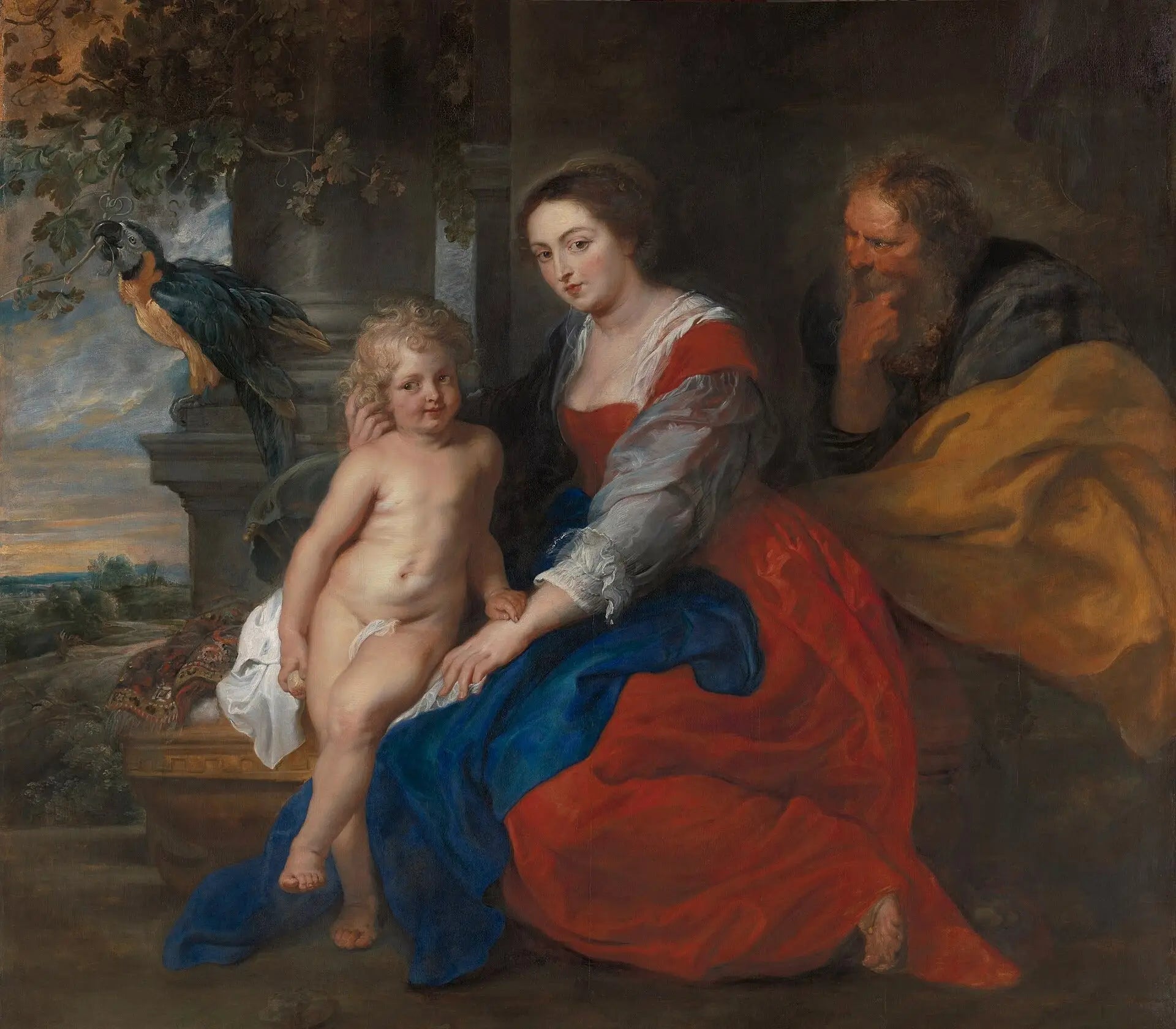 La Sainte Famille avec le perroquet - Peter Paul Rubens - Alpha Reproduction