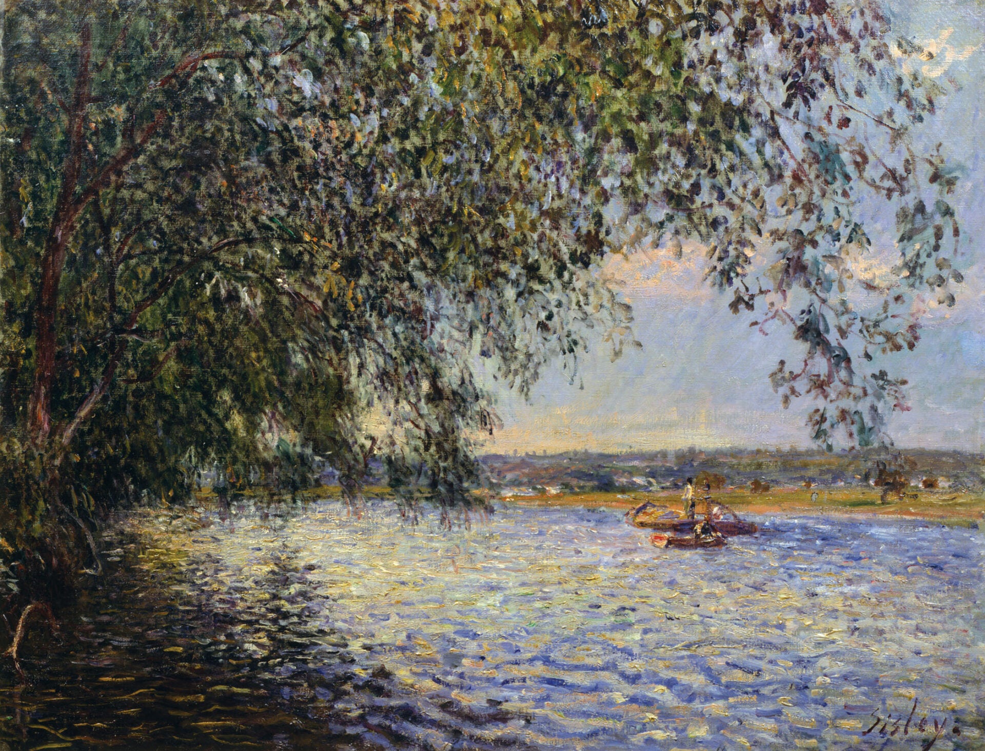 Reproduction du tableau « La Seine à Saint Mammès - Alfred Sisley » par Alpha Reproduction en peinture à l’huile