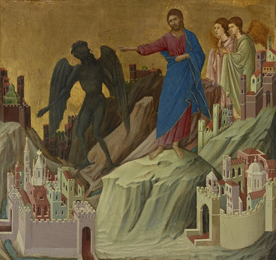 La Tentation du Christ sur la montagne - Duccio di Buoninsegna - Alpha Reproduction