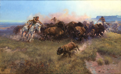 La chasse au bison [n° 39] - Charles Marion Russell - Alpha Reproduction
