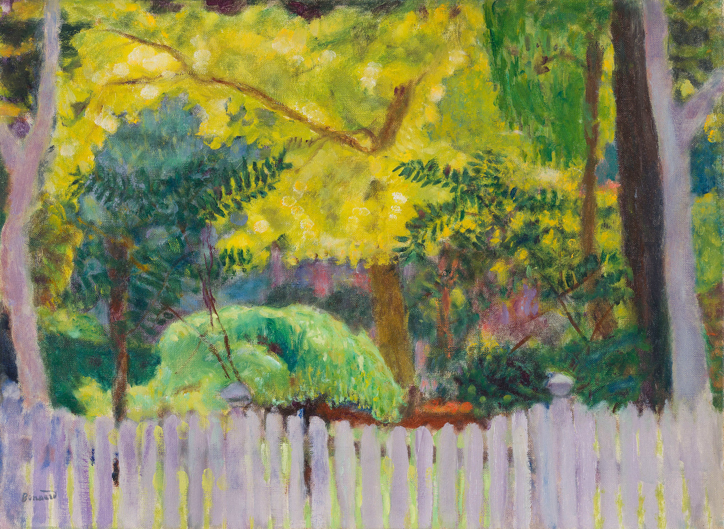 Reproduction du tableau « La palissade violette - Pierre Bonnard » par Alpha Reproduction en peinture à l’huile