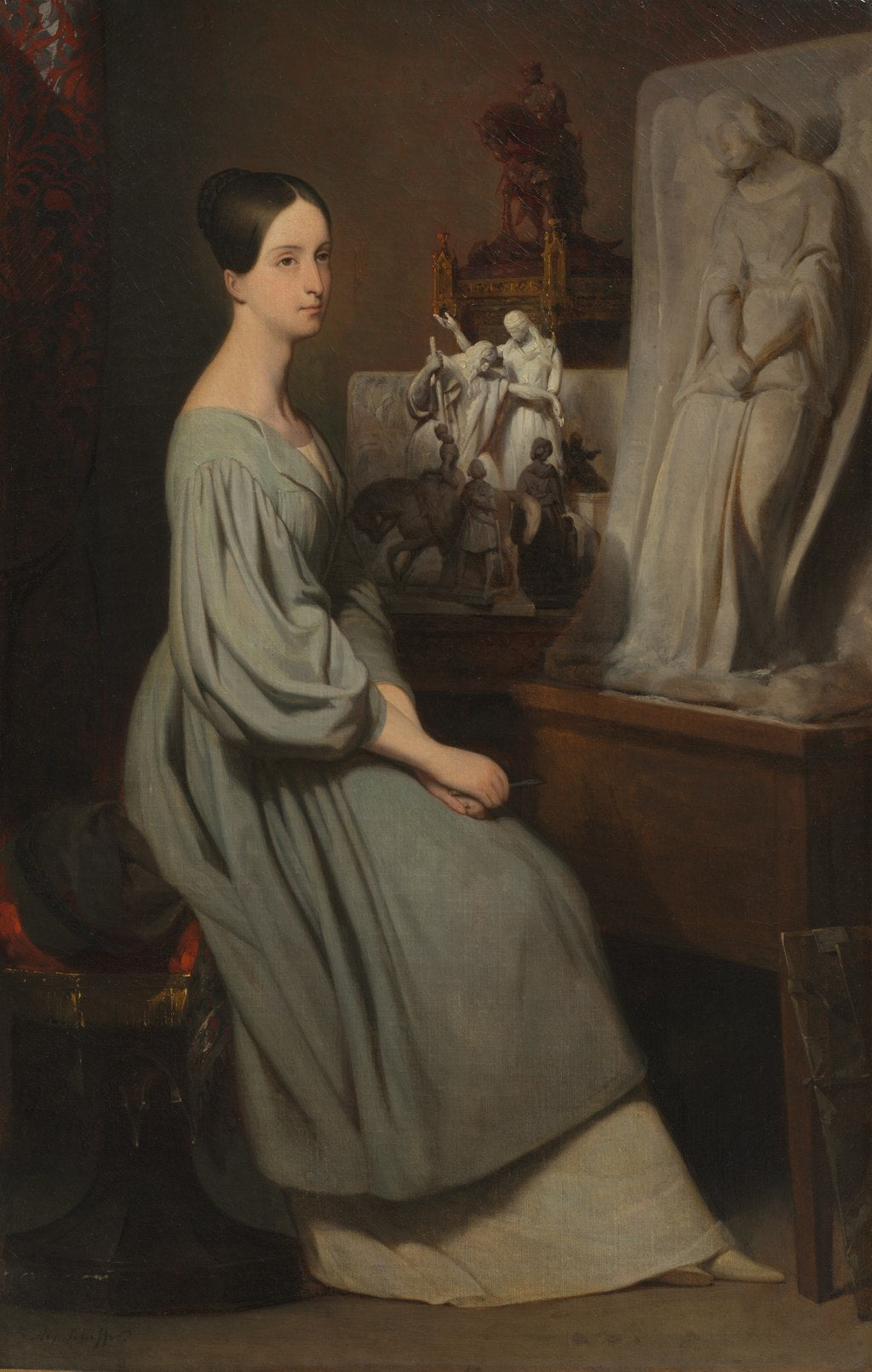 La princesse Marie d’Orléans dans son atelier - Ary Scheffer - Alpha Reproduction