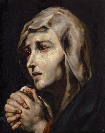 Reproduction du tableau « Mater dolorosa, copie d'après Ribera - Théodore Géricault » par Alpha Reproduction en peinture à l’huile
