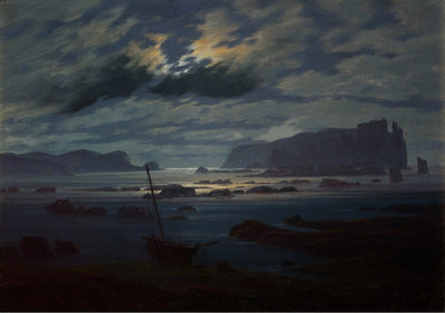 Reproduction du tableau « Mer du Nord au clair de lune - Caspar David Friedrich » par Alpha Reproduction en peinture à l’huile